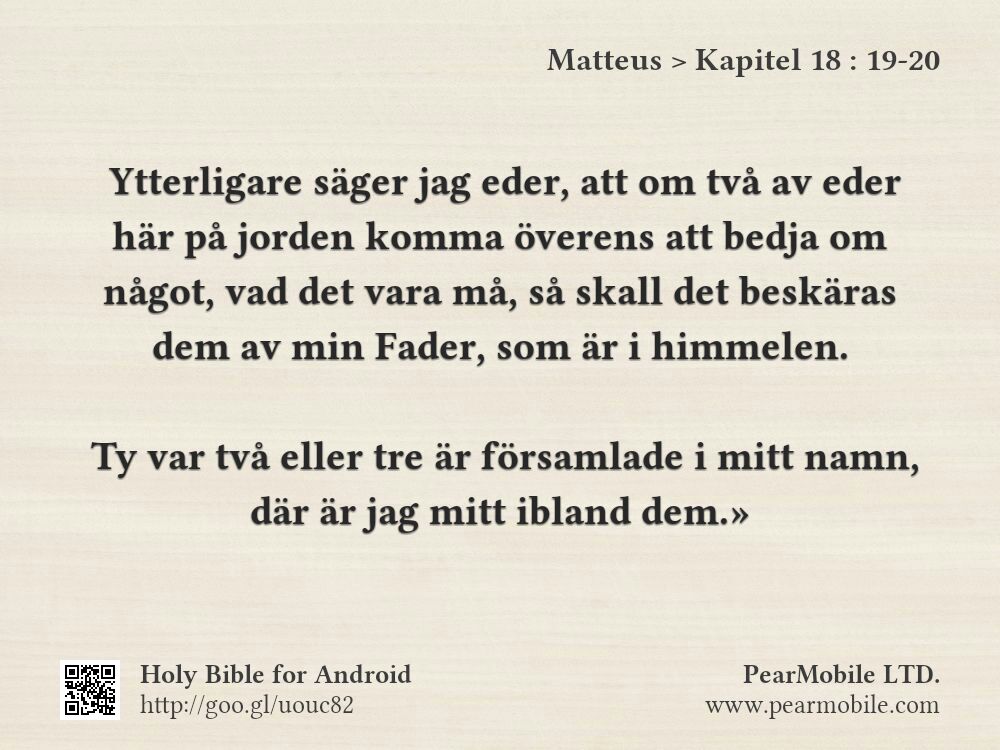 Matteus, Kapitel 18:19-20
